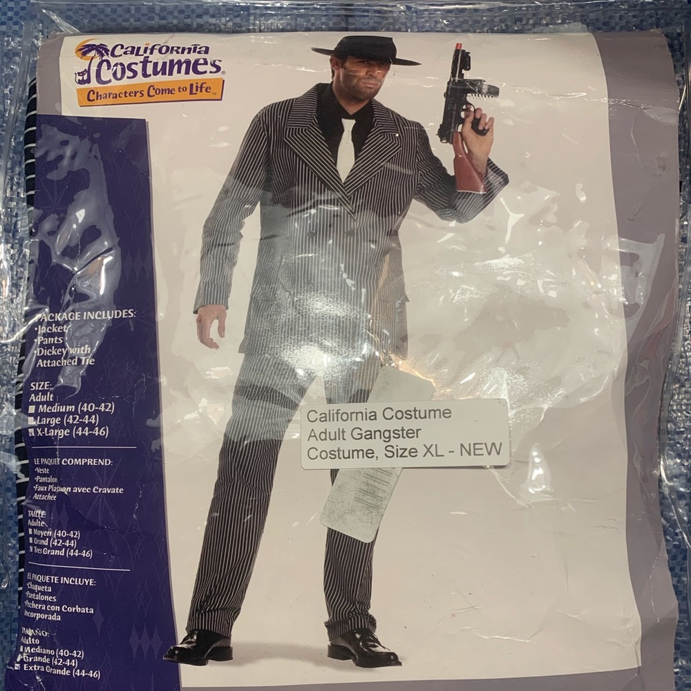 Men’s extra large gangster costume